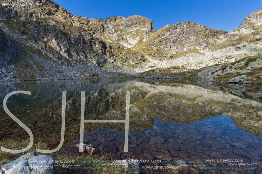 Amazing Landscape Elenski lakes near Malyovitsa peak, Rila Mountain, Bulgaria
