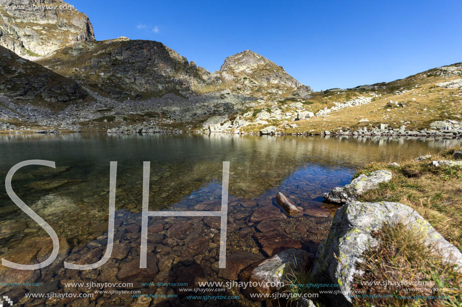 Amazing Landscape Elenski lakes near Malyovitsa peak, Rila Mountain, Bulgaria