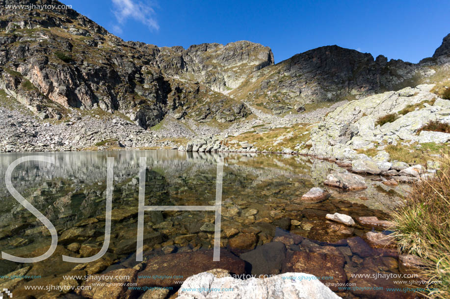 Amazing Landscape Elenski lakes near Malyovitsa peak, Rila Mountain, Bulgaria