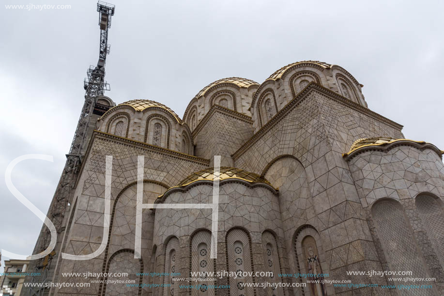 SKOPJE, REPUBLIC OF MACEDONIA - FEBRUARY 24, 2018:  St. Constantine and Helena Church in city of Skopje, Republic of Macedonia