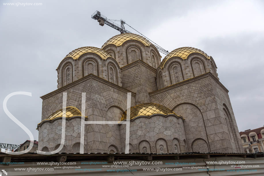 SKOPJE, REPUBLIC OF MACEDONIA - FEBRUARY 24, 2018:  St. Constantine and Helena Church in city of Skopje, Republic of Macedonia