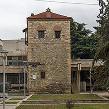 SKOPJE, REPUBLIC OF MACEDONIA - FEBRUARY 24, 2018:  Ruins of Feudal Tower in city of Skopje, Republic of Macedonia