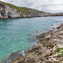 Panorama of Limnionas beach bay at Zakynthos island, Greece