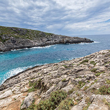 Panorama of Limnionas beach bay at Zakynthos island, Greece