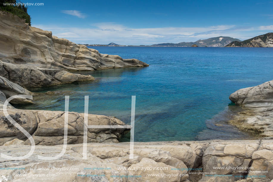 Amazing view of marathia beach at Zakynthos island, Greece