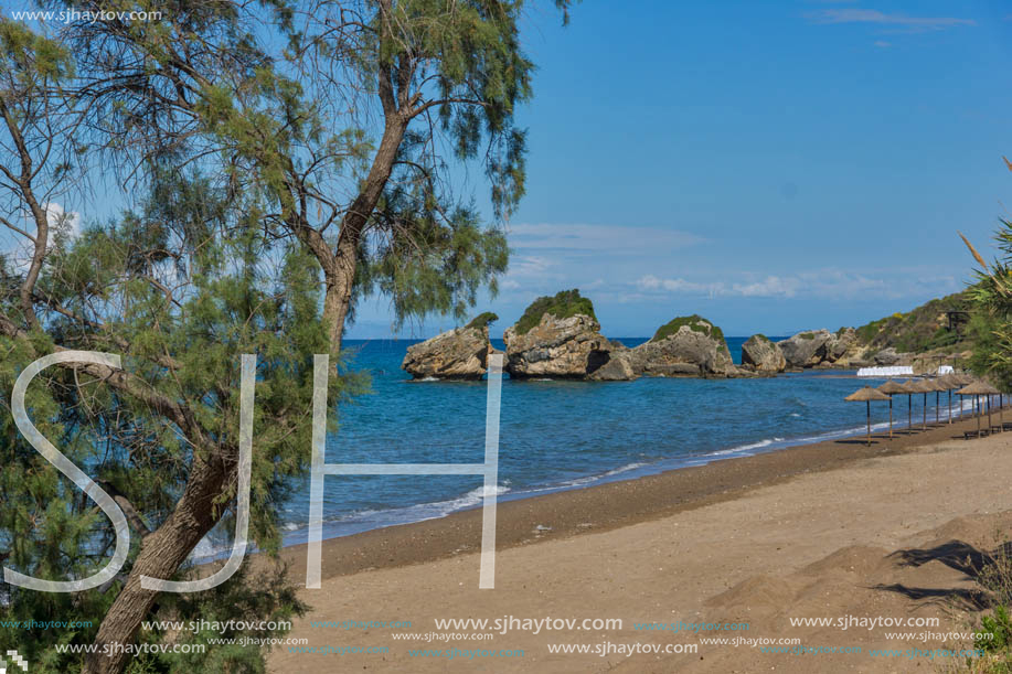 Amazing Seascape of Porto Kaminia beach, Zakynthos island, Greece