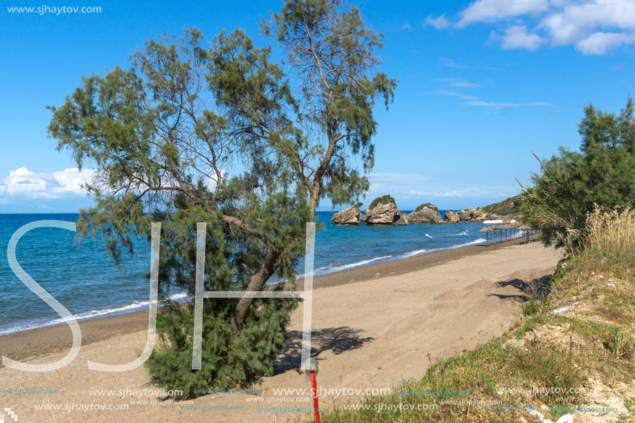 Amazing Seascape of Porto Kaminia beach, Zakynthos island, Greece