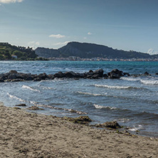 Panorama of Argassi beach, Zakynthos island, Greece