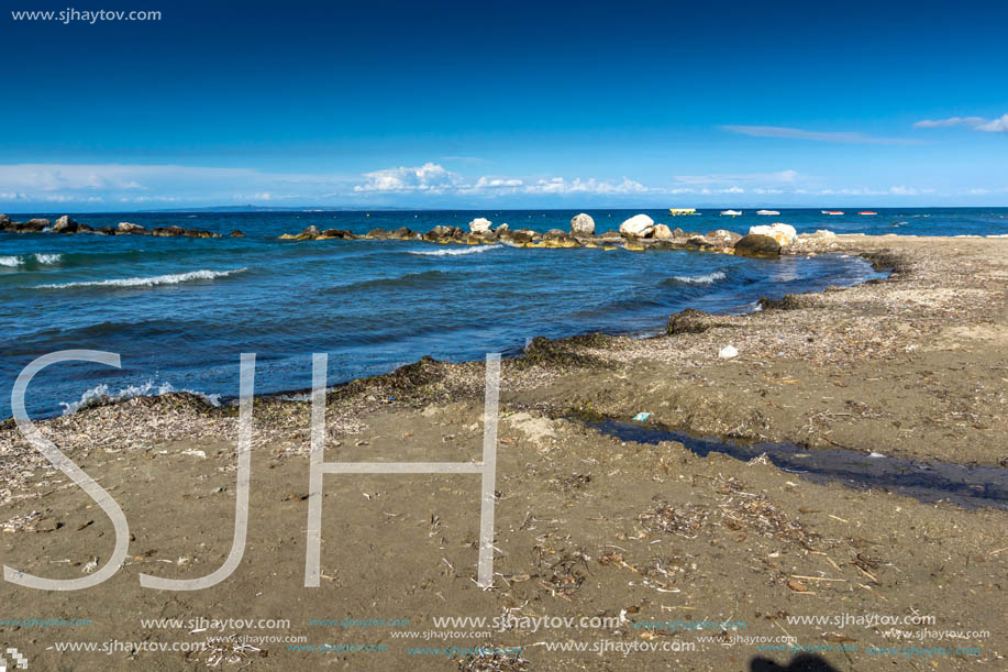 Panorama of Argassi beach, Zakynthos island, Greece