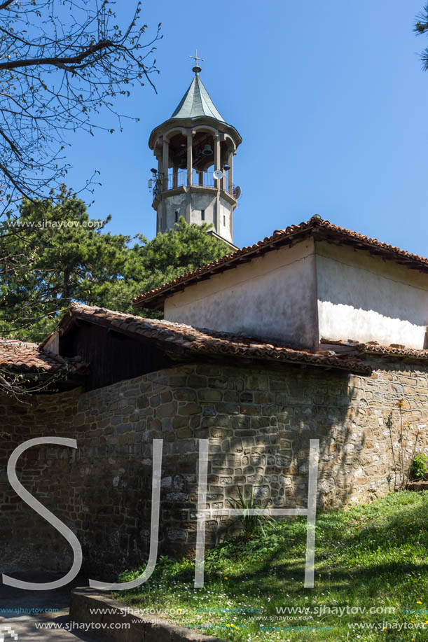 LYASKOVSKI MONASTERY, VELIKO TARNOVO, BULGARIA - APRIL 11, 2017: Medieval buildings in Lyaskovski Monastery St. Peter and  St. Paul near village of Arbanasi, Veliko Tarnovo region, Bulgaria