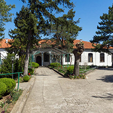 LYASKOVSKI MONASTERY, VELIKO TARNOVO, BULGARIA - APRIL 11, 2017: Medieval buildings in Lyaskovski Monastery St. Peter and  St. Paul near village of Arbanasi, Veliko Tarnovo region, Bulgaria