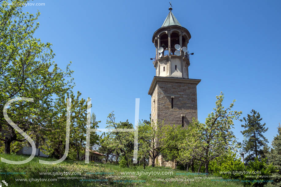 LYASKOVSKI MONASTERY, VELIKO TARNOVO, BULGARIA - APRIL 11, 2017: Medieval buildings in Lyaskovski Monastery St. Peter and  St. Paul near village of Arbanasi, Veliko Tarnovo region, Bulgaria