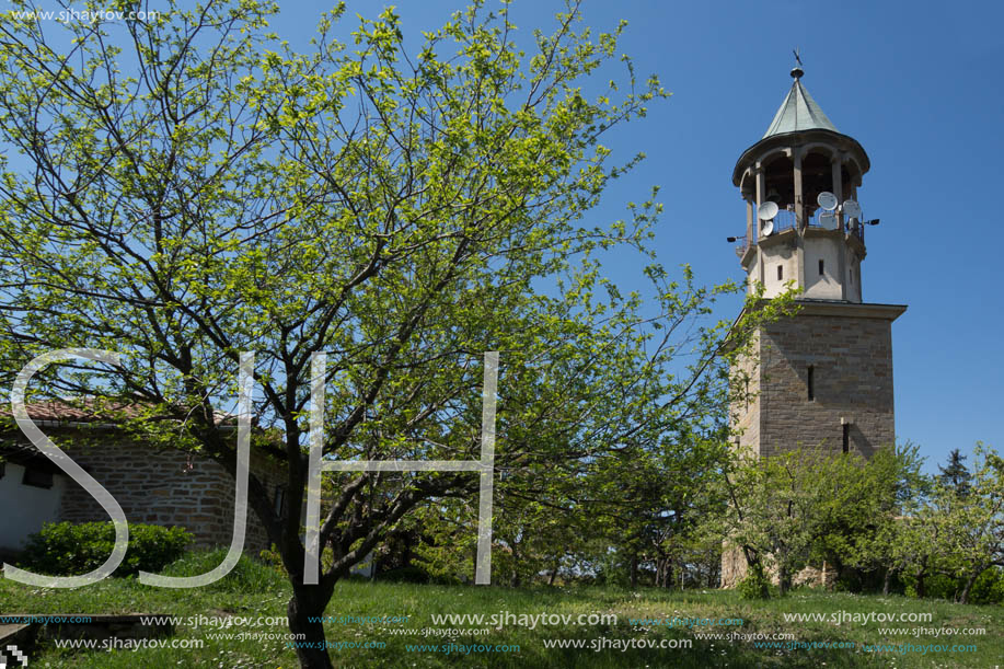LYASKOVSKI MONASTERY, VELIKO TARNOVO, BULGARIA - APRIL 11, 2017: Medieval buildings in Lyaskovski Monastery St. Peter and  St. Paul near village of Arbanasi, Veliko Tarnovo region, Bulgaria