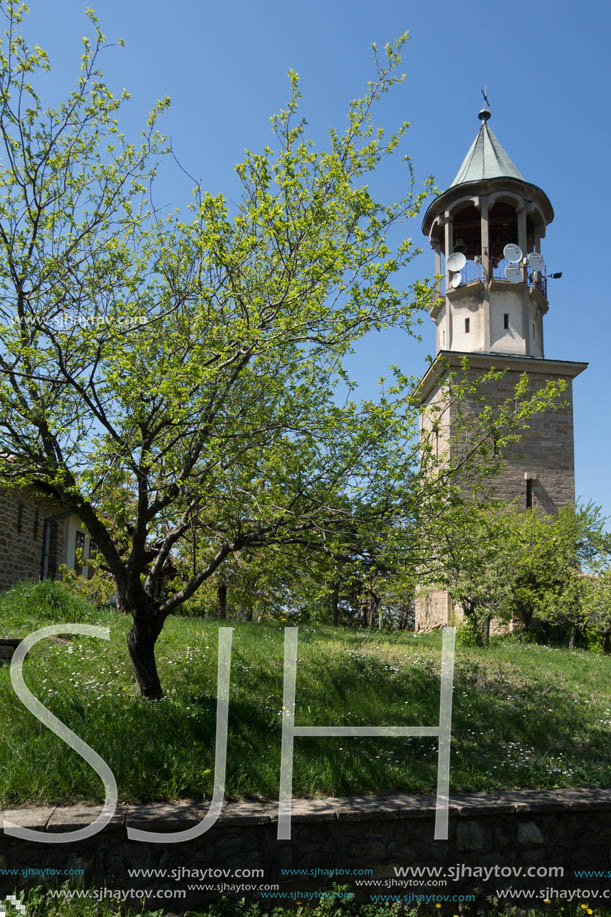 LYASKOVSKI MONASTERY, VELIKO TARNOVO, BULGARIA - APRIL 11, 2017: Medieval buildings in Lyaskovski Monastery St. Peter and  St. Paul near village of Arbanasi, Veliko Tarnovo region, Bulgaria