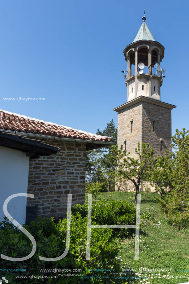 LYASKOVSKI MONASTERY, VELIKO TARNOVO, BULGARIA - APRIL 11, 2017: Medieval buildings in Lyaskovski Monastery St. Peter and  St. Paul near village of Arbanasi, Veliko Tarnovo region, Bulgaria