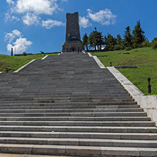 SHIPKA, BULGARIA - JULY 6, 2018:  Summer view of Monument to Liberty Shipka, Stara Zagora Region, Bulgaria