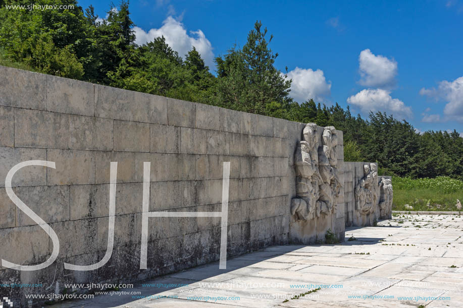 SHIPKA, BULGARIA - JULY 6, 2018:  Summer view of Monument to Liberty Shipka, Stara Zagora Region, Bulgaria