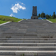 SHIPKA, BULGARIA - JULY 6, 2018:  Summer view of Monument to Liberty Shipka, Stara Zagora Region, Bulgaria