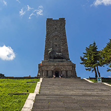 SHIPKA, BULGARIA - JULY 6, 2018:  Summer view of Monument to Liberty Shipka, Stara Zagora Region, Bulgaria