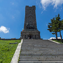 SHIPKA, BULGARIA - JULY 6, 2018:  Summer view of Monument to Liberty Shipka, Stara Zagora Region, Bulgaria