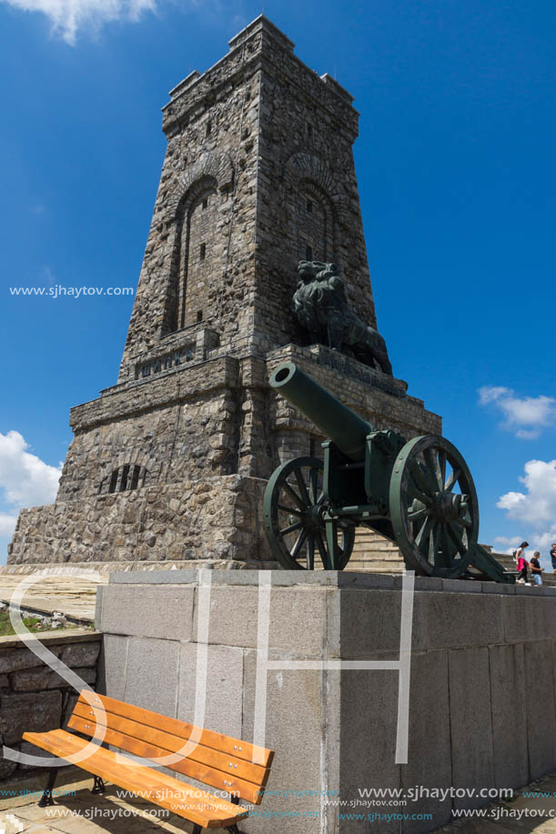 SHIPKA, BULGARIA - JULY 6, 2018:  Summer view of Monument to Liberty Shipka, Stara Zagora Region, Bulgaria