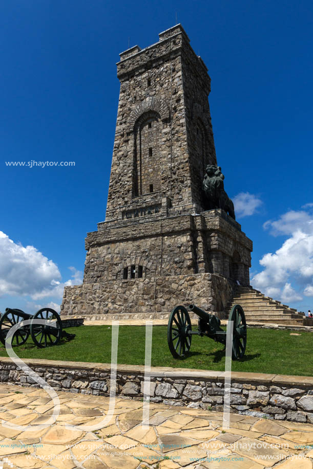 SHIPKA, BULGARIA - JULY 6, 2018:  Summer view of Monument to Liberty Shipka, Stara Zagora Region, Bulgaria