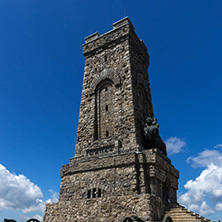 SHIPKA, BULGARIA - JULY 6, 2018:  Summer view of Monument to Liberty Shipka, Stara Zagora Region, Bulgaria