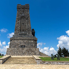 SHIPKA, BULGARIA - JULY 6, 2018:  Summer view of Monument to Liberty Shipka, Stara Zagora Region, Bulgaria