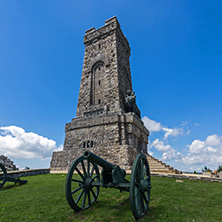 SHIPKA, BULGARIA - JULY 6, 2018:  Summer view of Monument to Liberty Shipka, Stara Zagora Region, Bulgaria