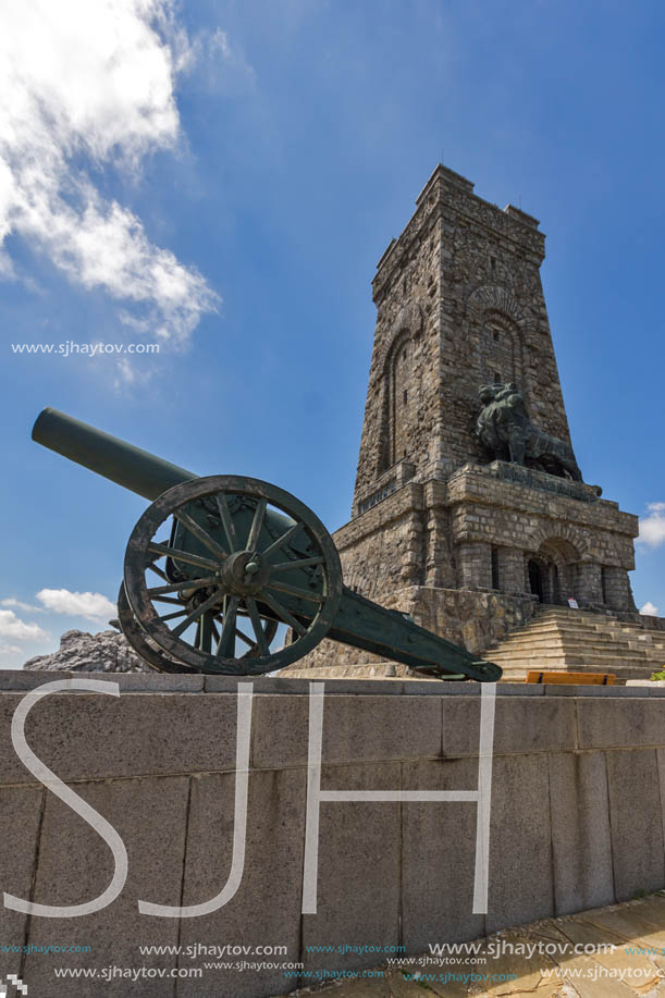 SHIPKA, BULGARIA - JULY 6, 2018:  Summer view of Monument to Liberty Shipka, Stara Zagora Region, Bulgaria