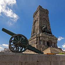 SHIPKA, BULGARIA - JULY 6, 2018:  Summer view of Monument to Liberty Shipka, Stara Zagora Region, Bulgaria