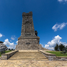 SHIPKA, BULGARIA - JULY 6, 2018:  Summer view of Monument to Liberty Shipka, Stara Zagora Region, Bulgaria