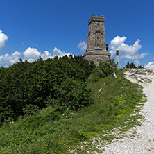 SHIPKA, BULGARIA - JULY 6, 2018:  Summer view of Monument to Liberty Shipka, Stara Zagora Region, Bulgaria