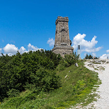 SHIPKA, BULGARIA - JULY 6, 2018:  Summer view of Monument to Liberty Shipka, Stara Zagora Region, Bulgaria