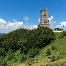 SHIPKA, BULGARIA - JULY 6, 2018:  Summer view of Monument to Liberty Shipka, Stara Zagora Region, Bulgaria