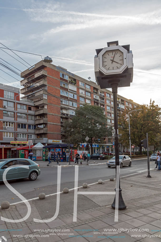 NIS, SERBIA- OCTOBER 21, 2017: Walking people on central street of City of Nis, Serbia