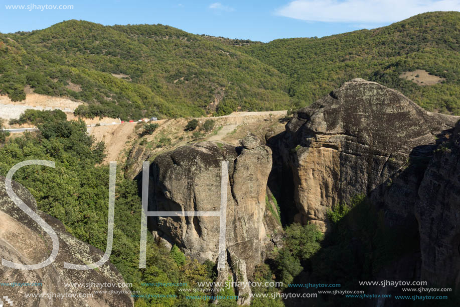 Rocks formation near Meteora, Thessaly, Greece