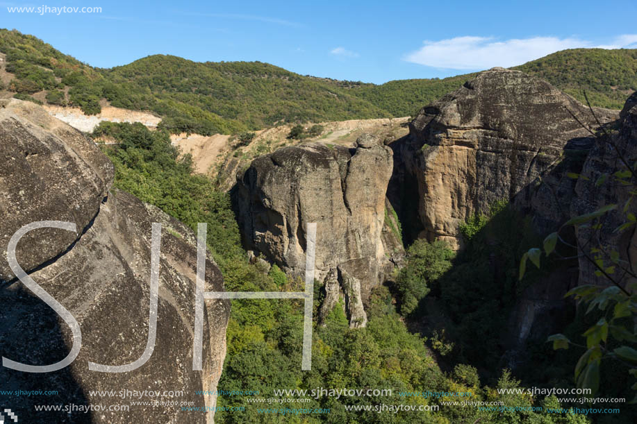 Rocks formation near Meteora, Thessaly, Greece