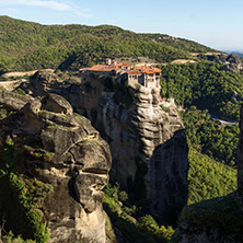 Amazing view of Holy Monastery of Varlaam in Meteora, Thessaly, Greece