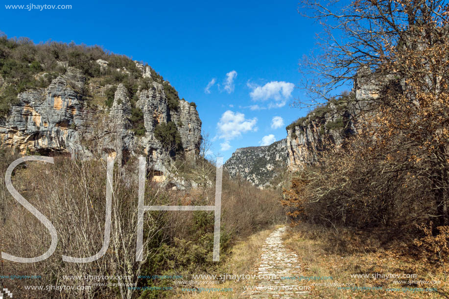 Amazing landscape of Vikos gorge and Pindus Mountains, Zagori, Epirus, Greece