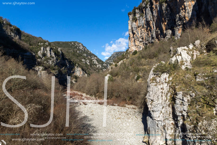 Amazing landscape of Vikos gorge and Pindus Mountains, Zagori, Epirus, Greece