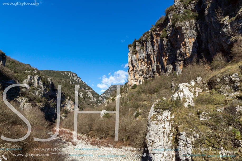 Amazing landscape of Vikos gorge and Pindus Mountains, Zagori, Epirus, Greece