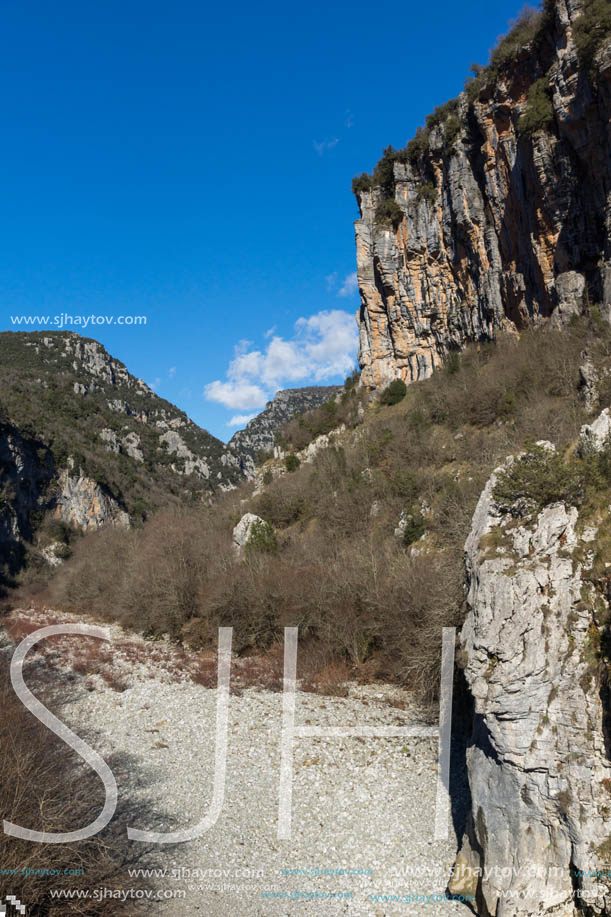 Amazing landscape of Vikos gorge and Pindus Mountains, Zagori, Epirus, Greece