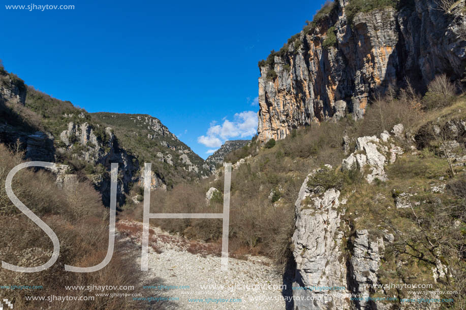 Amazing landscape of Vikos gorge and Pindus Mountains, Zagori, Epirus, Greece