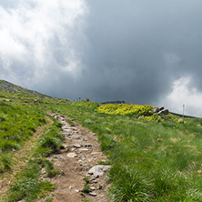 Landscape with hills of Vitosha Mountain, Sofia City Region, Bulgaria