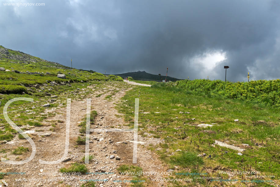 Landscape with hills of Vitosha Mountain, Sofia City Region, Bulgaria