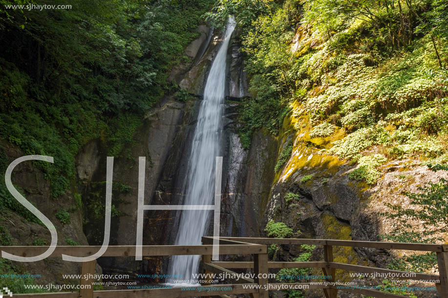 Landscape of Smolare waterfall cascade in Belasica Mountain, Novo Selo, Republic of Macedonia