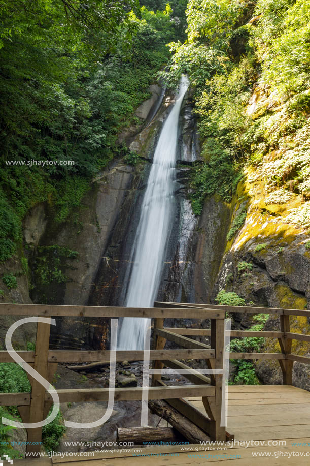 Landscape of Smolare waterfall cascade in Belasica Mountain, Novo Selo, Republic of Macedonia