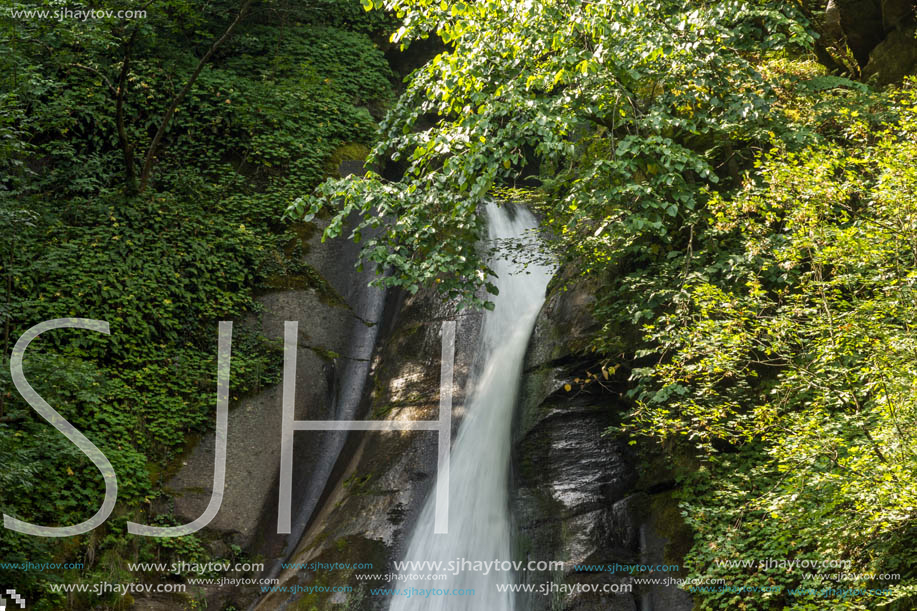 Landscape of Smolare waterfall cascade in Belasica Mountain, Novo Selo, Republic of Macedonia