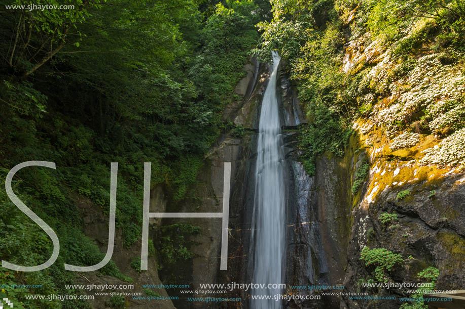 Landscape of Smolare waterfall cascade in Belasica Mountain, Novo Selo, Republic of Macedonia